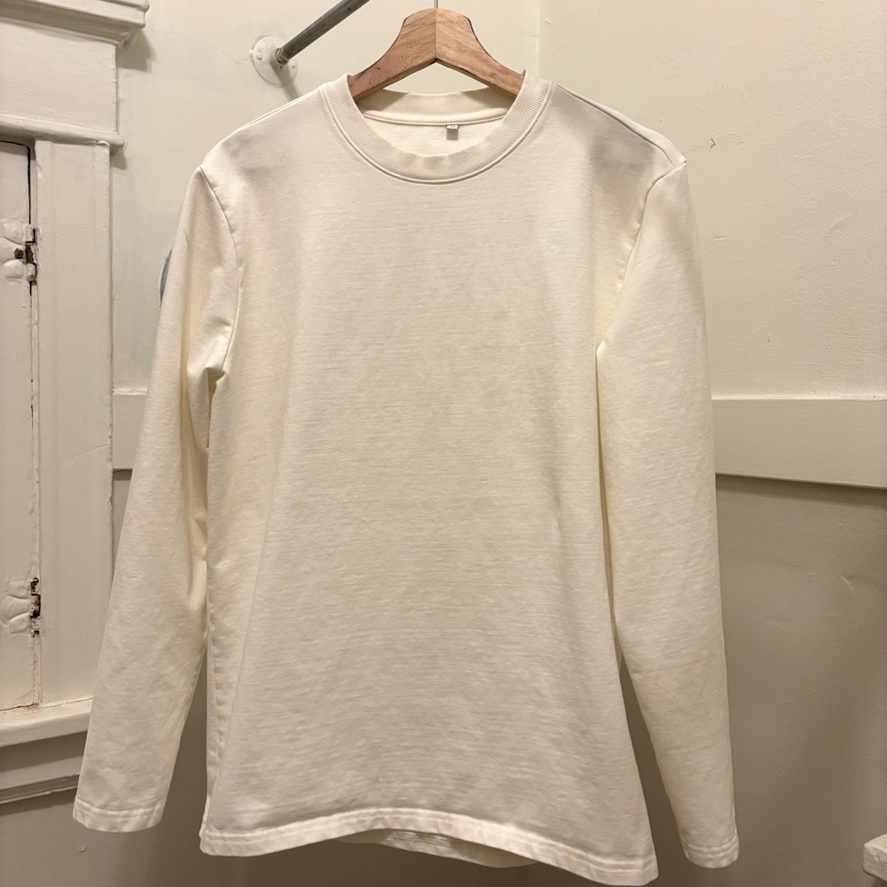 State & Liberty Cream Athletic Fit Heavy Crewneck